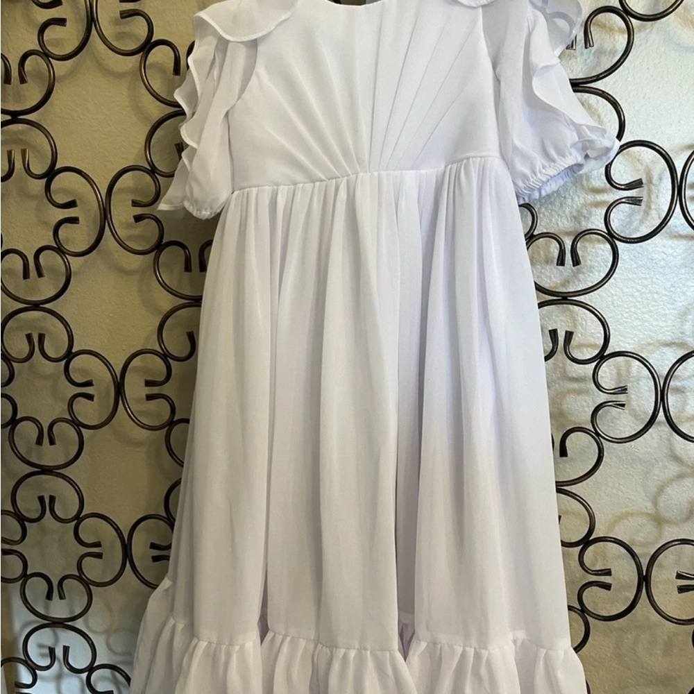 Elegant White Kids Dress